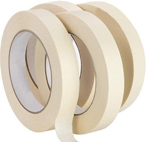 3/4 in Pro-Grade Masking Tape. 60 Yard Roll 4 Pack = 240 Yards of Multi-Use, Easy Tear Removable Tape. Great for Labeling, Painting, Packing and More. Adhesive Leaves No Residue!
