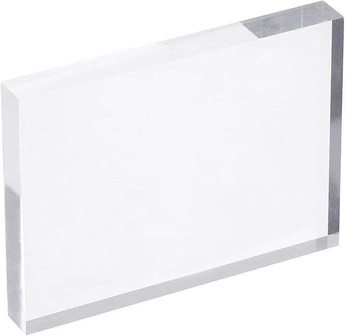 PATIKIL Acrylic Stamp Block, 1 Pack Clear Stamping Block with Grid Lines Decorative Mounting Blocks Set Rectangle for Scrapbooking DIY Crafts Cards Making