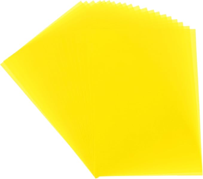 MECCANIXITY Colored Vellum Paper, 40 Sheet Yellow Transparency 11.7 x 8.2 Printable Vellum Paper, Translucent Vellum Sheets for Printing Wedding Invitations, Ink Jet Laser Printer