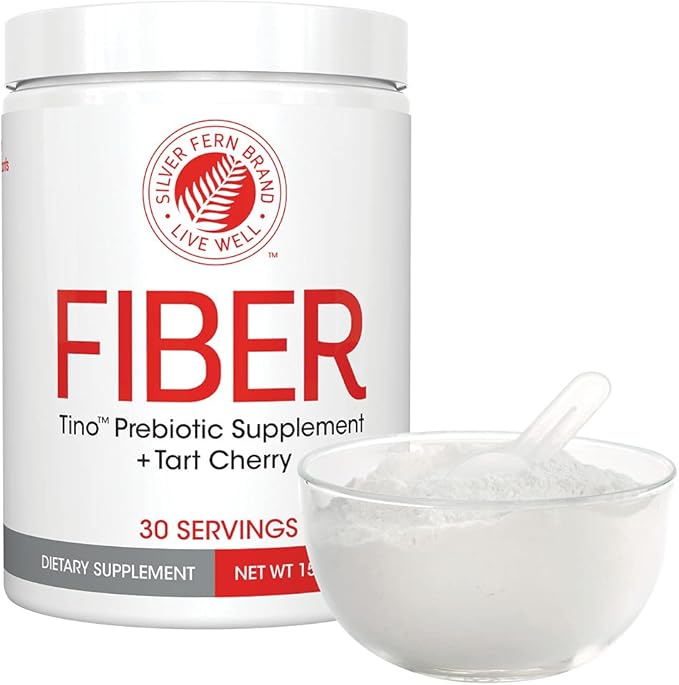 Tino High Fiber Supplement Powder - Non-GMO, Pre-Biotic, Water Soluble, Digestive Friendly, Powdered Mix - Add to Water, Juice, Shakes, Cereal & More (2 Canisters - 15.9 Oz. ea.)