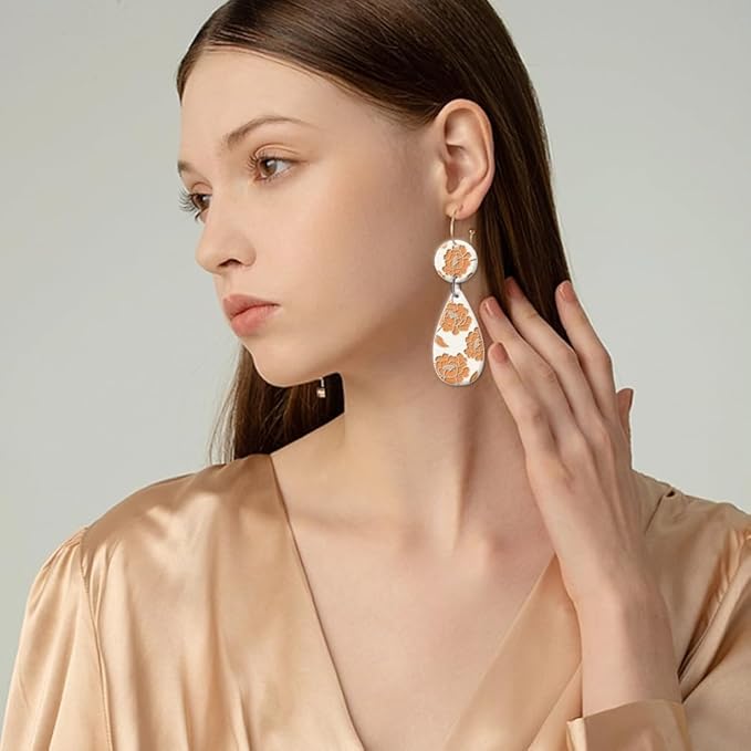 CHGCRAFT Peony Polymer Clay Texture Sheets Peony Silicone Clay Texture Stamp Clay Modeling Pattern Pad Texture Sheets for Earrings Jewelry Making