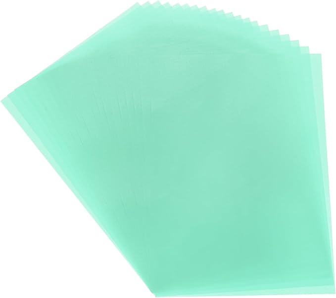 MECCANIXITY Colored Vellum Paper, 40 Sheet Sky Blue Transparency 11.7 x 8.2 Printable Vellum Paper, Translucent Vellum Sheets for Printing Wedding Invitations, Ink Jet Laser Printer