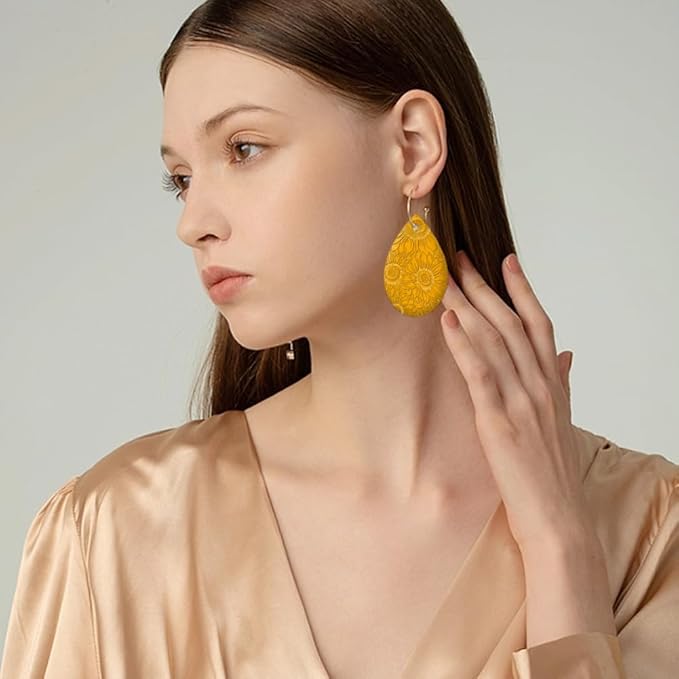 CHGCRAFT Polymer Clay Texture Sheet Sunflower Silicone Texture Stamp Polymer Clay Modeling Pattern Pad for Jewelry Earring Making DIY Craft, 5.5x5.5inch