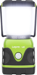 LE 1000LM Battery Powered LED Camping Lantern, Waterproof Tent Light with 4 Light Modes, Camping Essentials, Portable Lantern Flashlight for Camping, Emergency Light, Power Outages, Not Rechargeable
