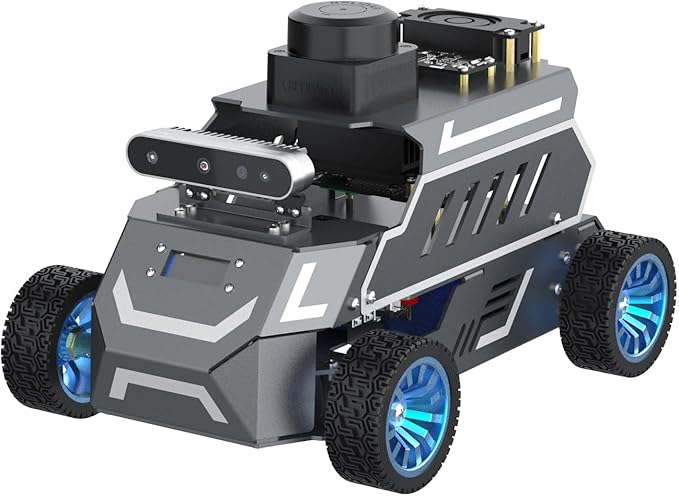 Yahboom ROS2 Robot Car Ackerman Steering Chassis,AI Visual Recognition Embodied Intelligence AI for Jetson Nano B01 4GB,User Manual Included(Ultimate Ver with Nano-4GB)