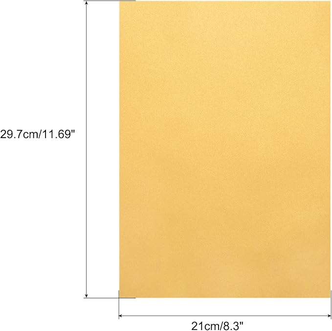 MECCANIXITY Colored Vellum Paper, 40 Sheet Gold Transparency 11.7 x 8.2 Printable Vellum Paper, Translucent Vellum Sheets for Printing Wedding Invitations, Ink Jet Laser Printer