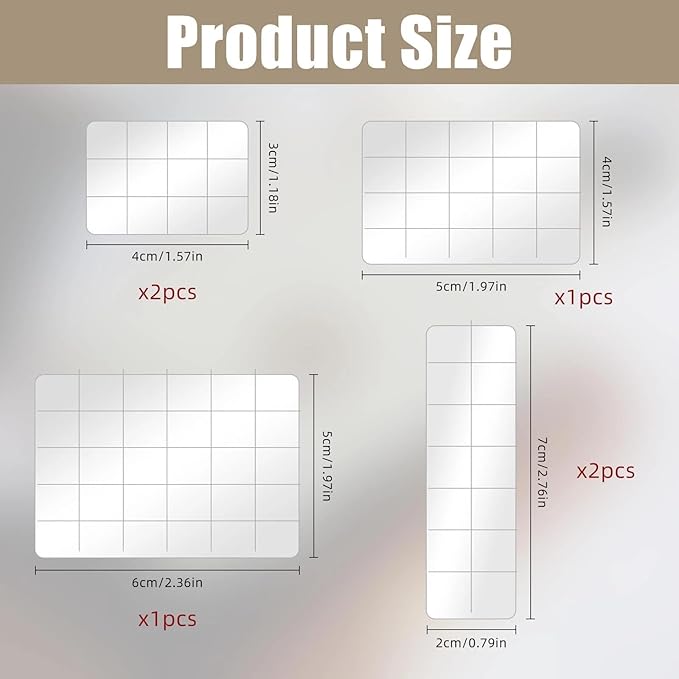 6Pcs Acrylic Stamping Block, Clear Acrylic Block for Stamping, Stamp Block Decorative Stamp Block for Scrapbooking Crafts Making