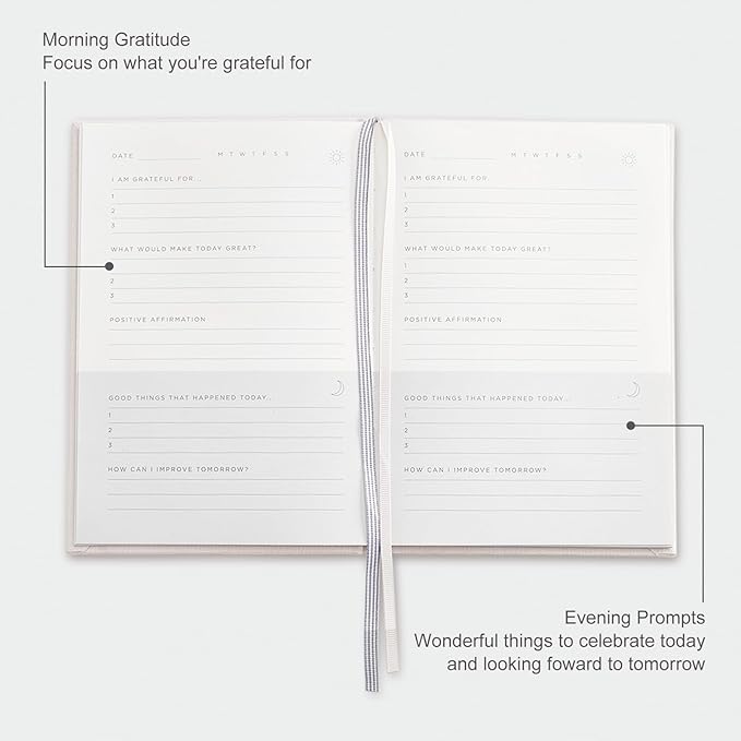 &And Per Se Gratitude Journal – Five Minutes a Day to Cultivate Mindfulness, Happiness, Positive Vibes, Affirmations & Self-Reflection – Undated Daily Gratitude Journal for Women & Men (Black)