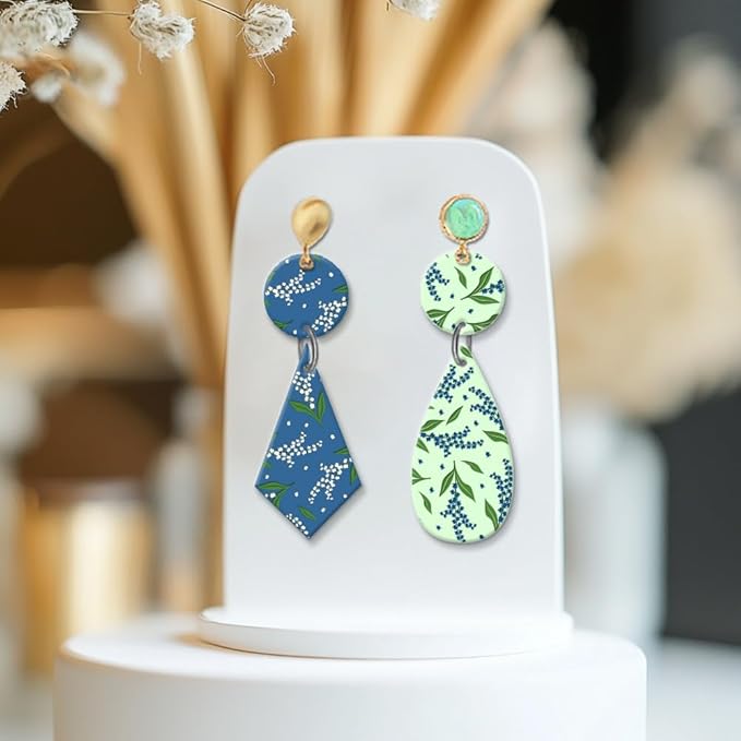 CHGCRAFT Lily of The Valley Polymer Clay Texture Sheets Flowers Silicone Texture Stamp Clay Texture Mat Modeling Pattern Pad Texture Sheets for Polymer Clay Jewelry and Clay Earrings Tools