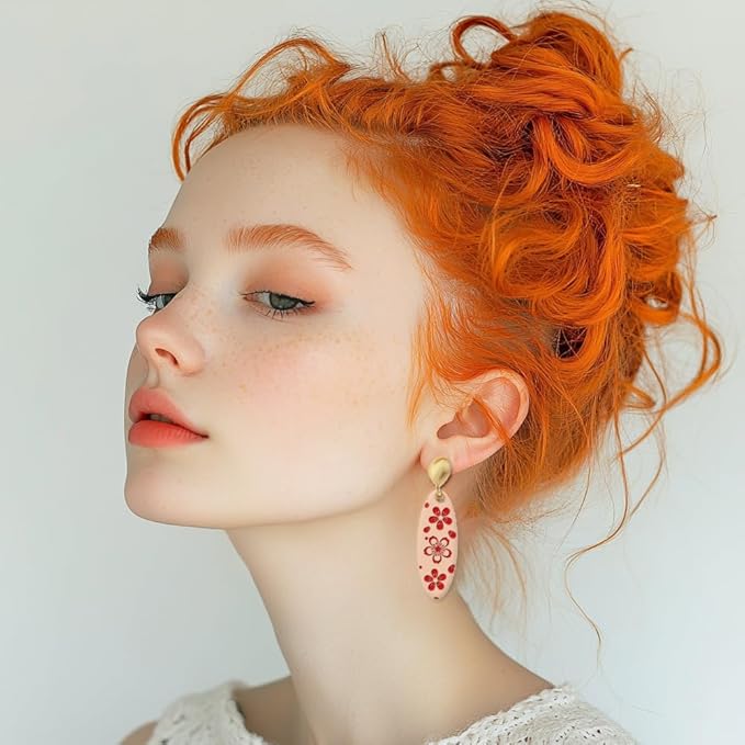 CHGCRAFT Cherry Blossoms Polymer Clay Texture Sheets Flowers Texture Silicone Clay Texture Stamp Clay Modeling Pattern Pad Texture Sheets for Earrings Jewelry Making