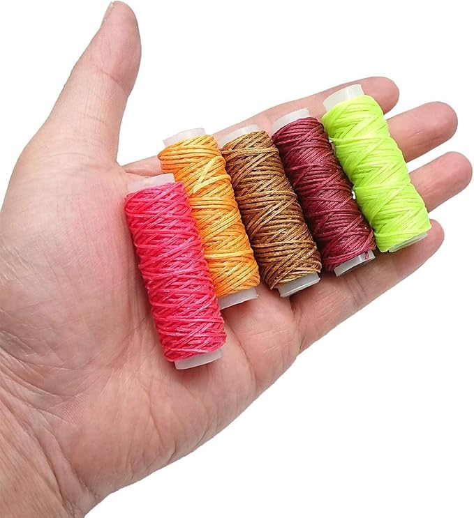 72 Colors Waxed Thread, Leather Sewing, Hand Stitching Thread for Hand Sewing Leather and Bookbinding, 13Yards Per Color
