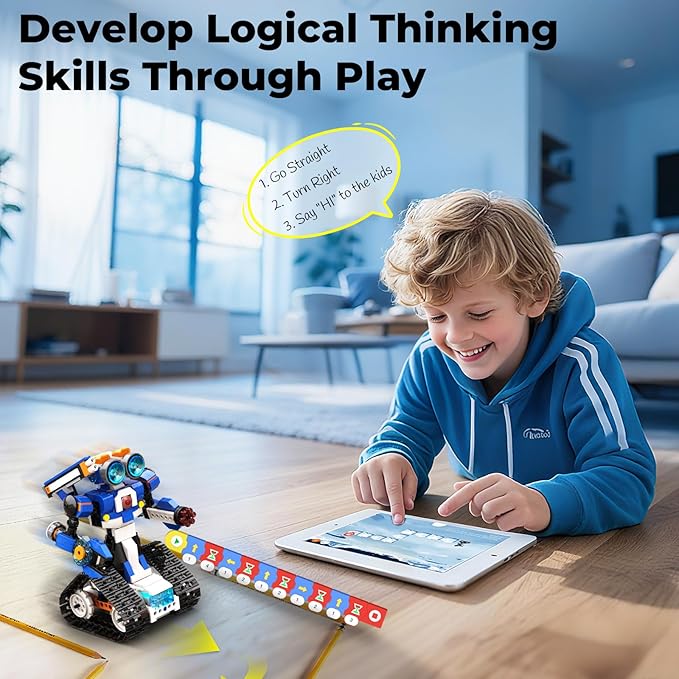 STEM Robot Toy 6-in-1 Robot Building Kit for Boys Age 8-12, APP Remote Control STEM Coding Toys, Educational Robotics Gifts for Boys Girls Kids Ages 7 8 9 10 11 12 (480 Pieces)