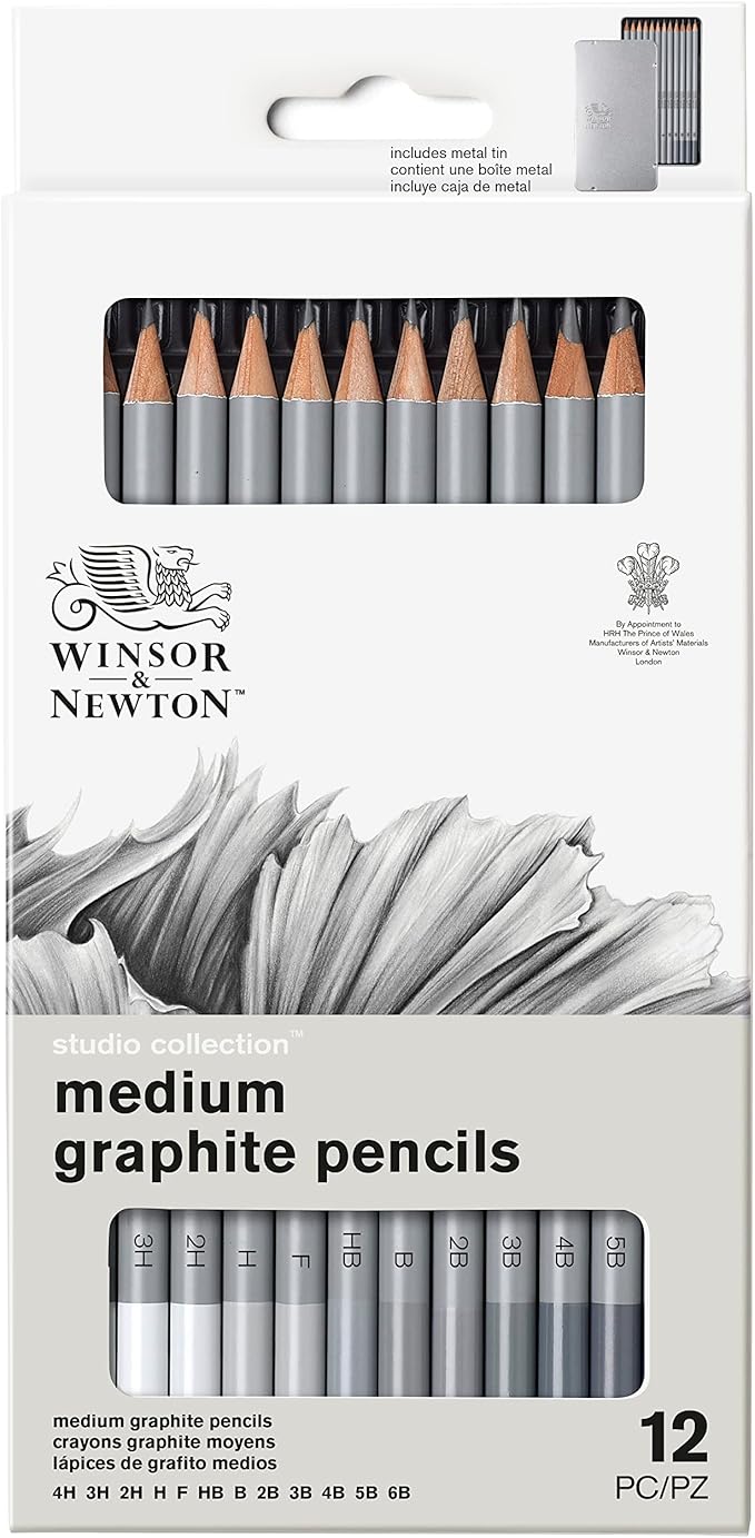 Winsor & Newton Studio Collection Artist Pencils, Graphite Pencils, Set of 12