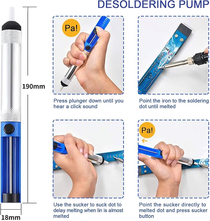 116pcs Wood Burning Kit, Professional Wood Burning Tool with Soldering, DIY Creative Tools Adjustable Temperature 220~480℃ Wood Burner Soldering Pen for Embossing/Carving/Soldering & Pyrography