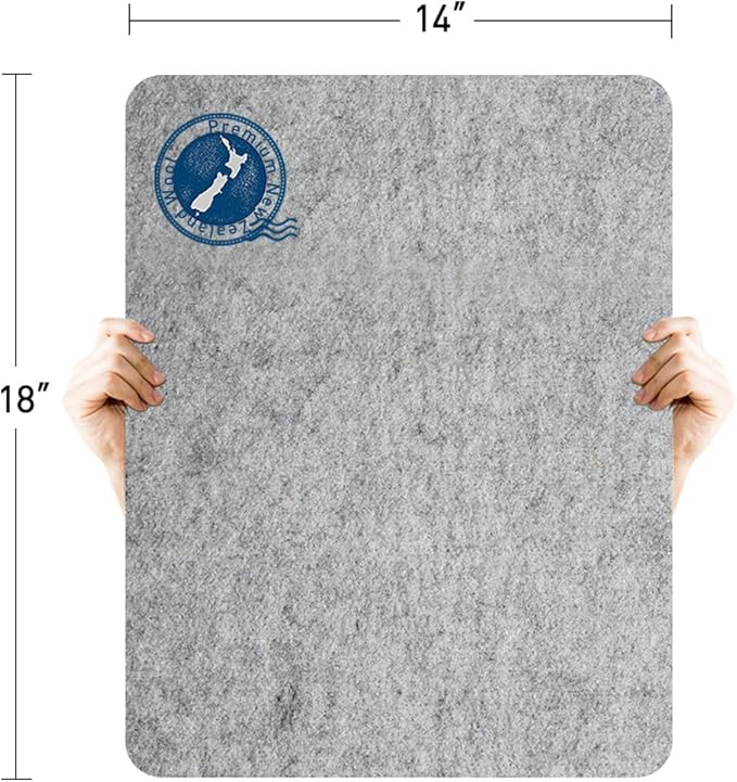 ZOMONETI 18" x 14" Wool Pressing Mat 100% New Zealand Felted Wool Ironing Mat Pad Blanket for Quilter, Sewing, Quilting Supplies and Notions