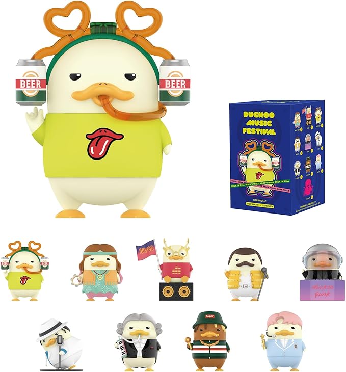 POP MART DUCKOO Music Festival Series Blind Box Figures, Random Design Action Figures Collectible Toys Home Decorations, Holiday Birthday Gifts for Girls and Boys, Single Box