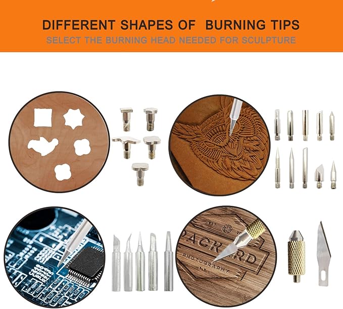 Wood Burning Kit, 110 Pieces Wood Burning Tool with Adjustable Temperature 200-420°C, Professional Wood Burner Pen for Embossing Carving Soldering