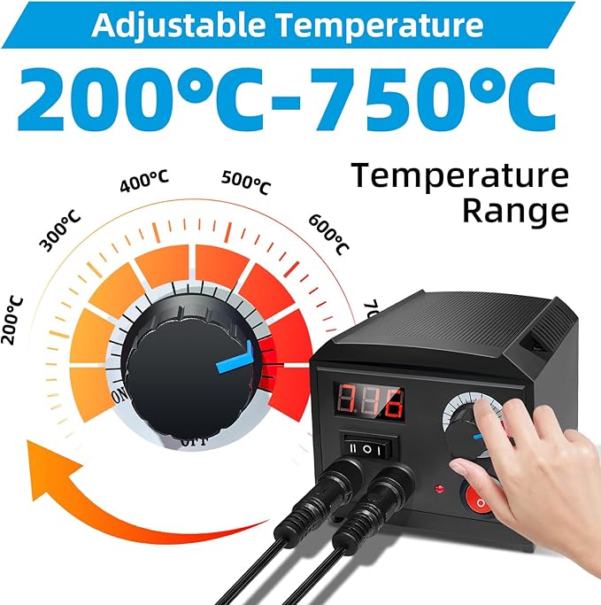 Wood Burning Tool, Wood Burner kit Pen 200~750℃, Wood Burning kit with Digital Thermometer Temperature Adjustable Temperature, 2 pyrographic Wood Burning pens, 36 Wood Burning Pen Tips