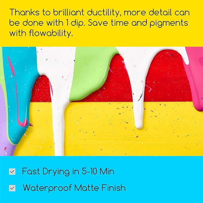 MEEDEN Soft Body Acrylic Paints Set: Matte Finish 12 Colors x 60ml/2oz Fluid Acrylic Paints for Art Painting on Canvas Wood & Glass for Students Adults Artists