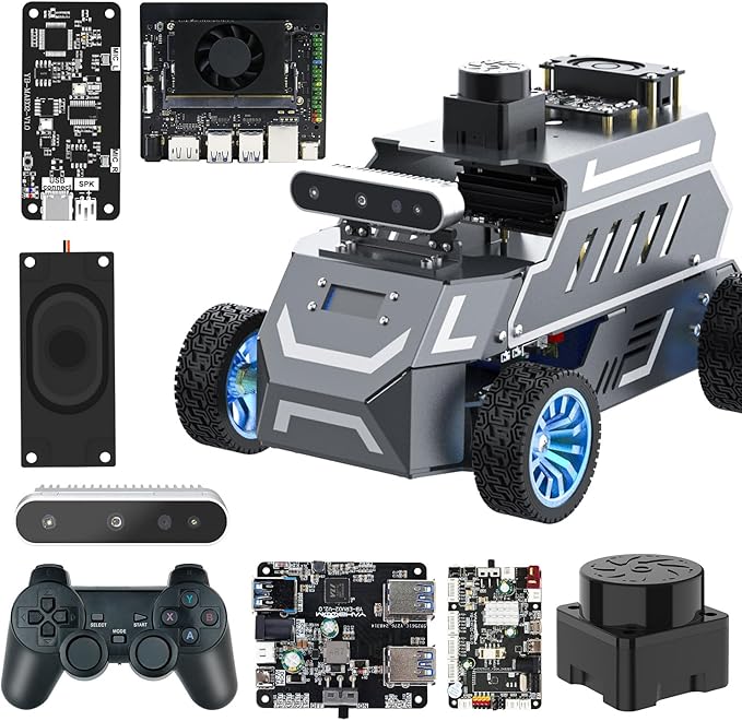 Yahboom for Jetson Orin Nano 8GB Super Ackerman Chassis, ROS2 AI Coding Robot with Large AI Model, SLAM Mapping and Autonomous Driving(Superior Ver with Orin Nano 8GB)