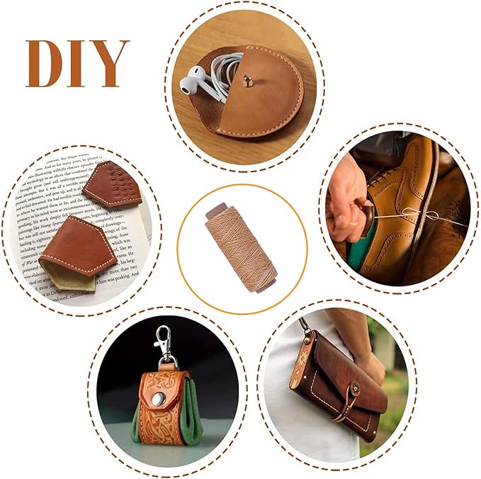 72 Colors Waxed Thread, Leather Sewing, Hand Stitching Thread for Hand Sewing Leather and Bookbinding, 13Yards Per Color