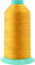 Mandala Crafts Bonded Nylon Thread Gold Heavy Duty Sewing Threads - 800 YDs Size 207 630D T210 Tex 210 Thread for Leather Jeans Weaving Outdoor Marine Upholstery Threads