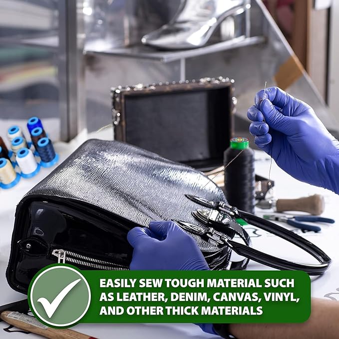 Mandala Crafts Bonded Nylon Thread Dark Beige Heavy Duty Sewing Threads - 2843 YDs Size 46 210D T45 Tex 45 Thread for Leather Jeans Weaving Outdoor Marine Upholstery Threads