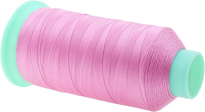 Mandala Crafts Bonded Nylon Thread Pink Heavy Duty Sewing Threads - 1100 YDs Size 92 280D T90 Tex 90 Thread for Leather Jeans Weaving Outdoor Marine Upholstery Threads