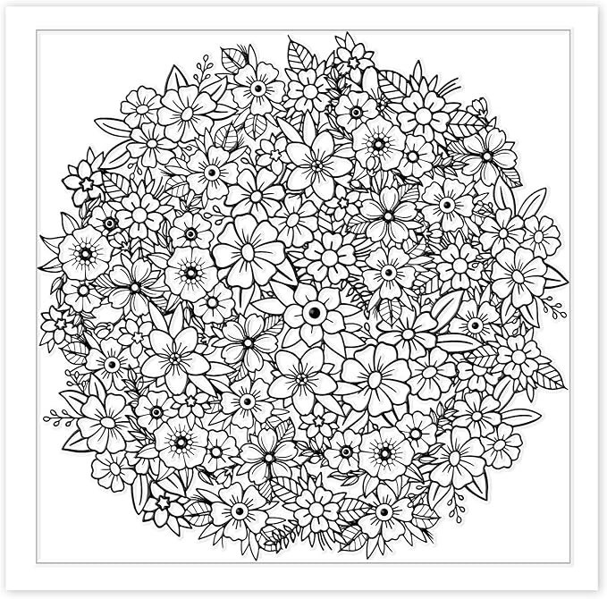 CHGCRAFT Flower Pile Polymer Clay Texture Sheets Flowers Silicone Texture Stamp Clay Texture Mat Modeling Pattern Pad Texture Sheets for Jewelry and Clay Earrings Tools, 5.5x5.5 inch