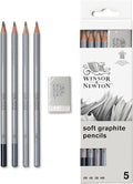 Winsor & Newton Studio Collection Artist Pencils, Graphite Pencils, Set of 5