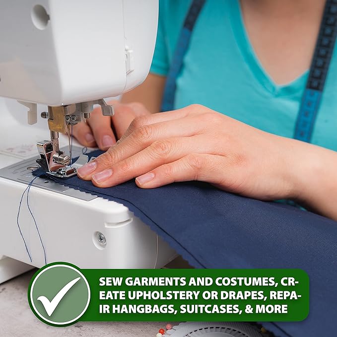 Mandala Crafts Bonded Nylon Thread Black Heavy Duty Sewing Threads - 800 YDs Size 277 840D T270 Tex 270 Thread for Leather Jeans Weaving Outdoor Marine Upholstery Threads