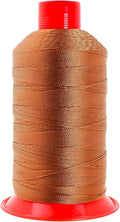 Mandala Crafts Bonded Nylon Thread Bourbon Brown Heavy Duty Sewing Threads - 800 YDs Size 277 840D T270 Tex 270 Thread for Leather, Jeans, Weaving, Outdoor, Marine, Upholstery