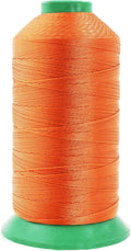 Mandala Crafts Bonded Nylon Thread Orange Heavy Duty Sewing Threads - 1250 YDs Size 138 420D T135 Tex 135 Thread for Leather Jeans Weaving Outdoor Marine Upholstery Threads