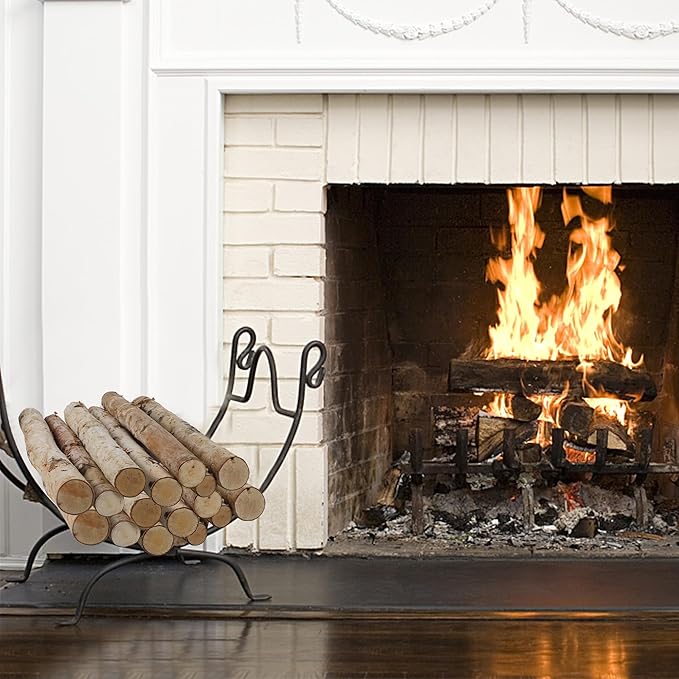 12 Pcs 16" Large White Birch Logs for Faux Fireplace Filler Decorative, Unfinished Wood for DIY Crafts, Wood Branches for Outdoor Indoor Electric Mock Fireplace, Firebowl, Fire Pits