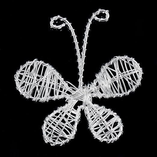 TecUnite Aluminum Craft Wire for Sculpting Armature Bendable Craft Wire for DIY Jewelry Making (2 Roll,Silver,10 M X 1.5 mm)