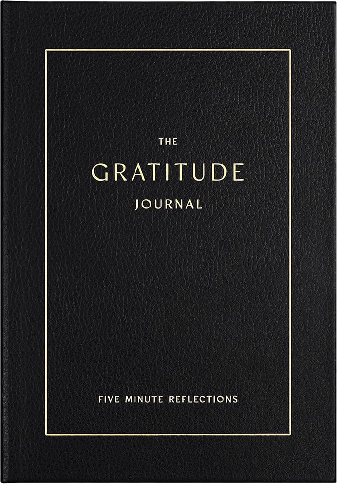 &And Per Se Gratitude Journal – Five Minutes a Day to Cultivate Mindfulness, Happiness, Positive Vibes, Affirmations & Self-Reflection – Undated Daily Gratitude Journal for Women & Men (Black)