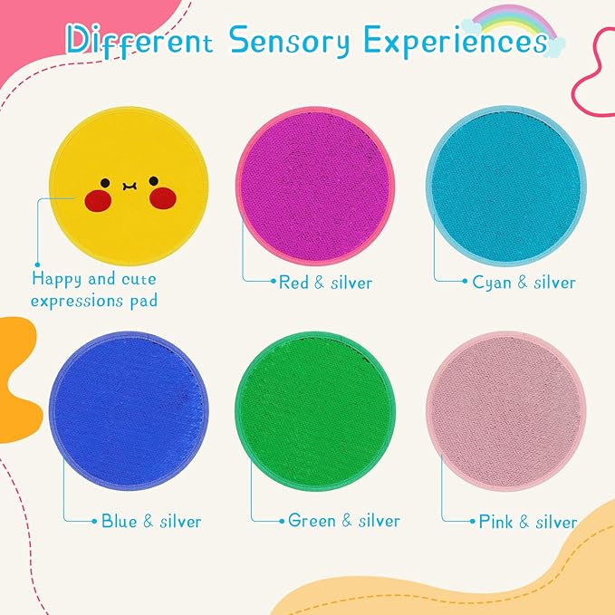 Sensory Wall Panel for Kids, Sequin Sensory Wall, Sensory Mats for Autistic Children and Toddlers, Wall Busy Board Sensory Room Must Haves (Flower)