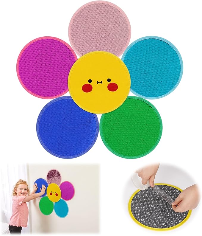 Sensory Wall Panel for Kids, Sequin Sensory Wall, Sensory Mats for Autistic Children and Toddlers, Wall Busy Board Sensory Room Must Haves (Flower)
