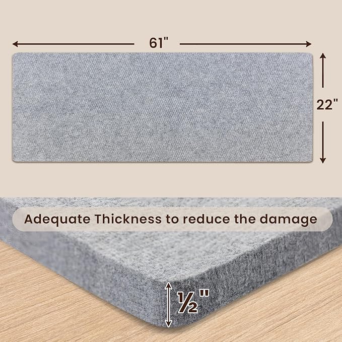 Somime 22x61" Wool Pressing Mat, 100% New Zealand Wool Ironing Mat, Felted Wool Ironing Board for Sewing, Quilting, DIY Crafts, and Embroidery