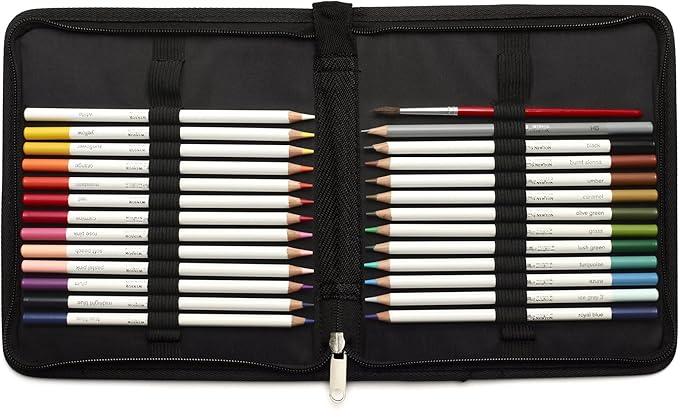 Winsor & Newton Studio Collection Artist Pencils, Watercolor Pencil Wallet, Set of 26