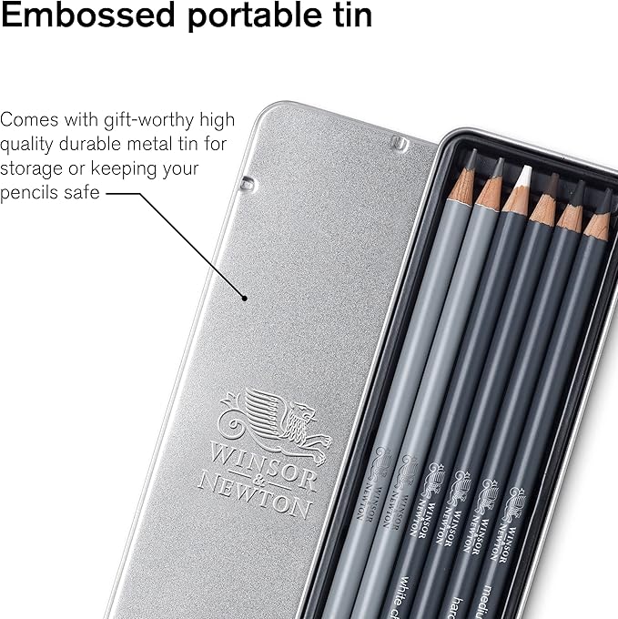 Winsor & Newton Studio Collection Artist Pencils, Sketching Pencils, Set of 6