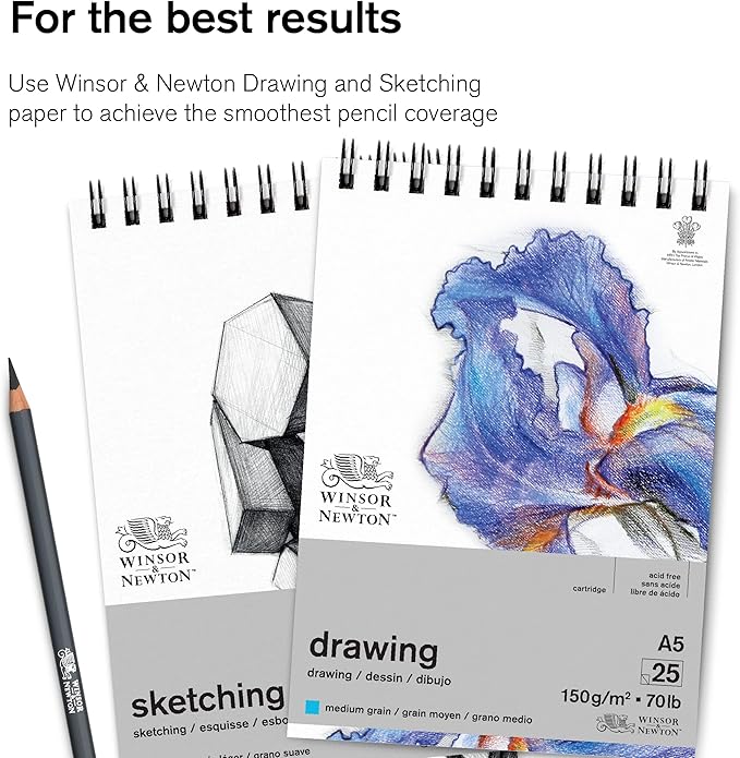 Winsor & Newton Studio Collection Artist Pencils, Sketching Pencils, Set of 5