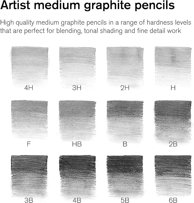 Winsor & Newton Studio Collection Artist Pencils, Graphite Pencils, Set of 12