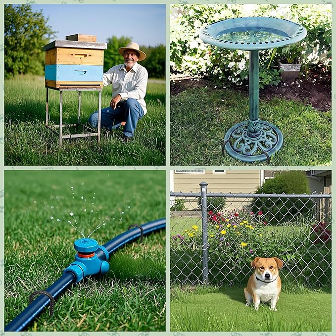 VVOKGO Rebar Stakes 12 Inches J Hook Heavy Duty Chain Link Fence Stakes, 8 Pcs Metal Long Tent Spikes Ground Anchors for Wire Fencing, Dogs Digging, Camping Tents, Swings, Greenhouse, Black