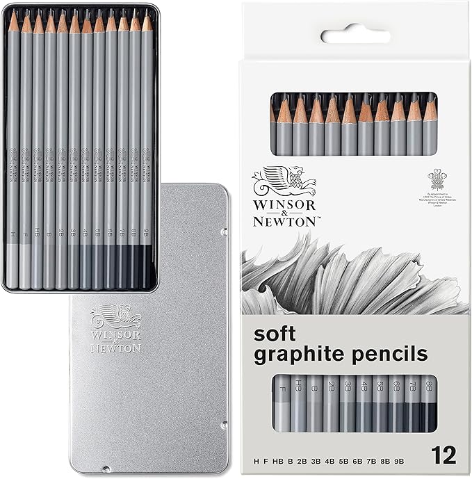 Winsor & Newton Studio Collection Artist Pencils, Graphite Pencils, Set of 12