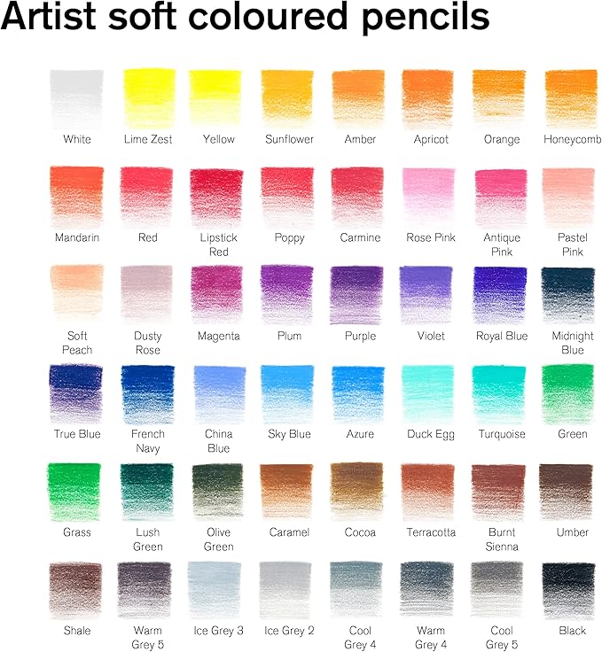 Winsor & Newton Studio Collection Artist Pencils, Color Pencils, Set of 48