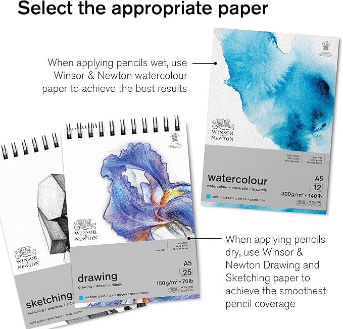 Winsor & Newton Studio Collection Artist Pencils, Watercolor Pencils, Set of 12