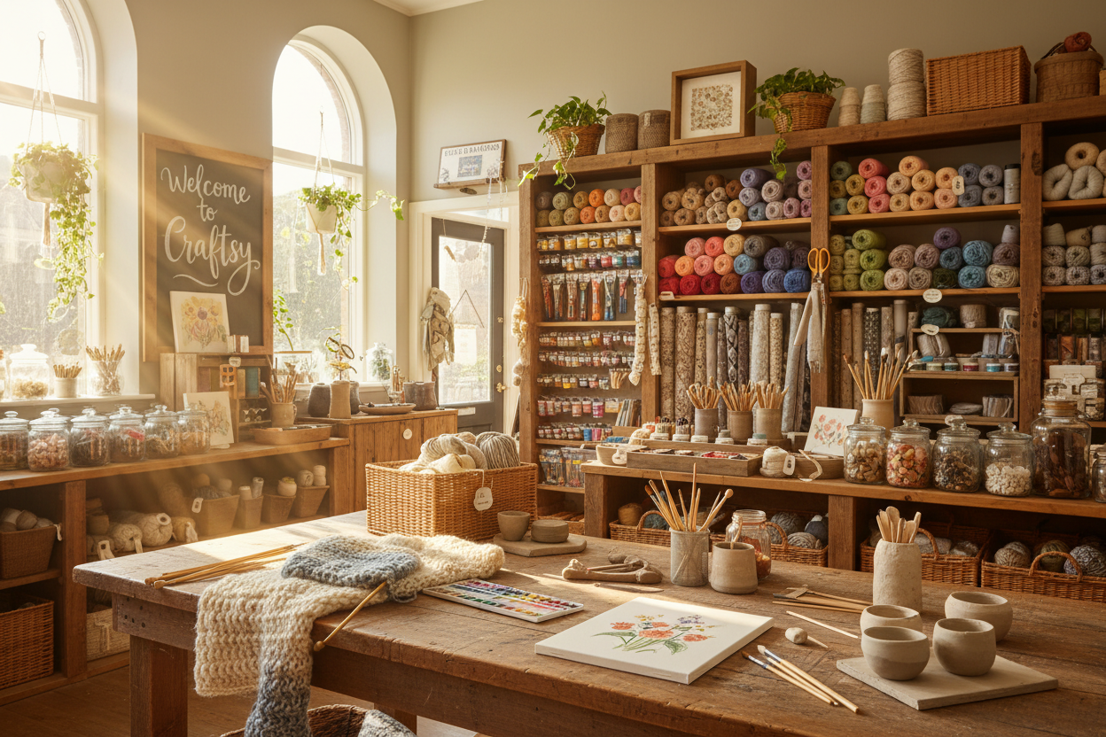 Welcome to Craftsy, your trusted destination for high-quality hobby and craft supplies in the USA. We are passionate about helping people discover, explore, and express their creativity through meaningful and enjoyable projects.

Craftsy was founded with one simple idea: everyone deserves access to great tools and inspiration to create something special. What began as a love for handmade crafts has grown into a brand that serves makers, artists, and hobbyists across the country. (make it real photo)